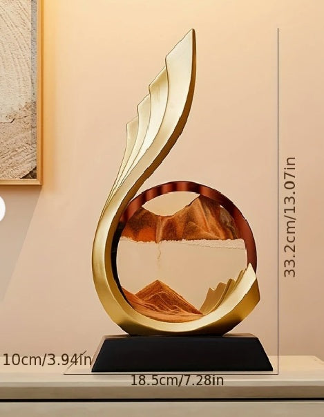 Figura de arena dorada