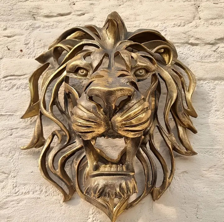 Figura de león de pared