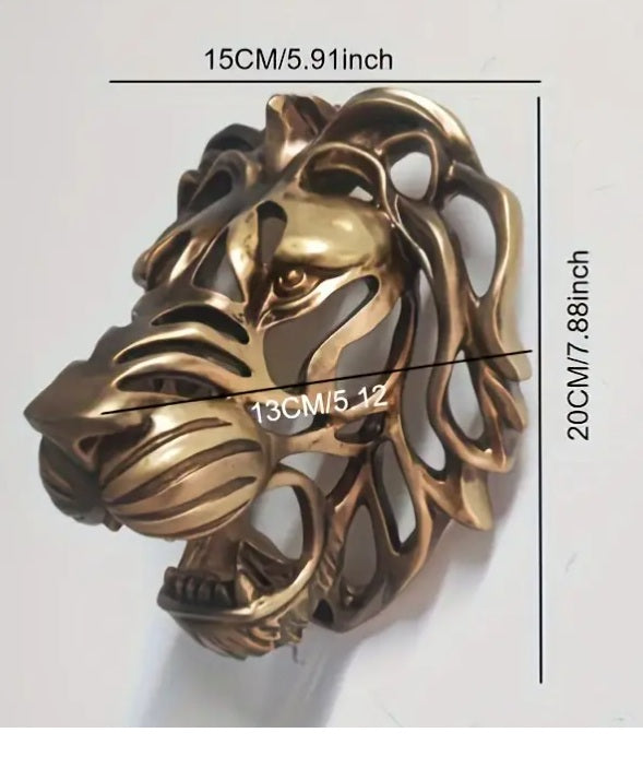 Figura de león de pared