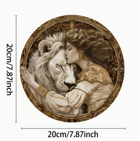 Figura de León y mujer